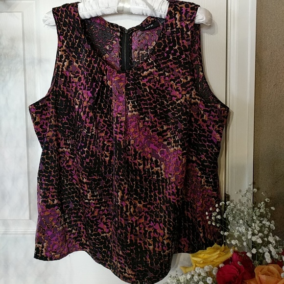 Apt. 9 Tops - Animal print sleeveless blouse